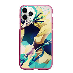 Чехол iPhone 11 Pro матовый JoJo, цвет: 3D-малиновый