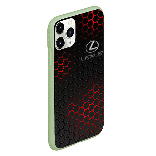 Чехол iPhone 11 Pro матовый LEXUS / 3D-Салатовый – фото 2