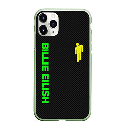 Чехол iPhone 11 Pro матовый BILLIE EILISH CARBON, цвет: 3D-салатовый