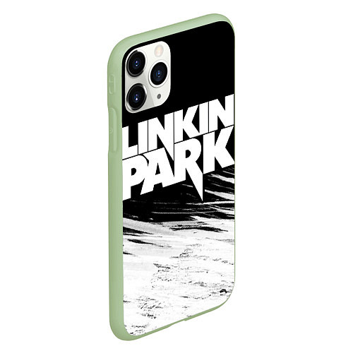 Чехол iPhone 11 Pro матовый LINKIN PARK 9 / 3D-Салатовый – фото 2