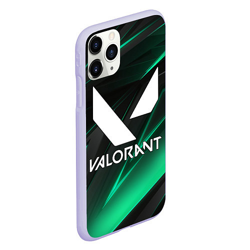 Чехол iPhone 11 Pro матовый VALORANT / 3D-Светло-сиреневый – фото 2