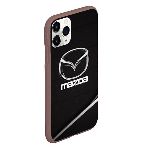 Чехол iPhone 11 Pro матовый MAZDA / 3D-Коричневый – фото 2