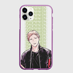 Чехол iPhone 11 Pro матовый Drummer, цвет: 3D-фиолетовый