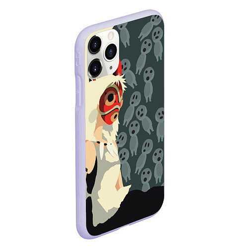 Чехол iPhone 11 Pro матовый Принцесса Мононоке / 3D-Светло-сиреневый – фото 2