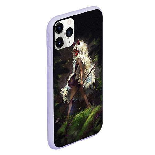 Чехол iPhone 11 Pro матовый Принцесса Мононоке / 3D-Светло-сиреневый – фото 2