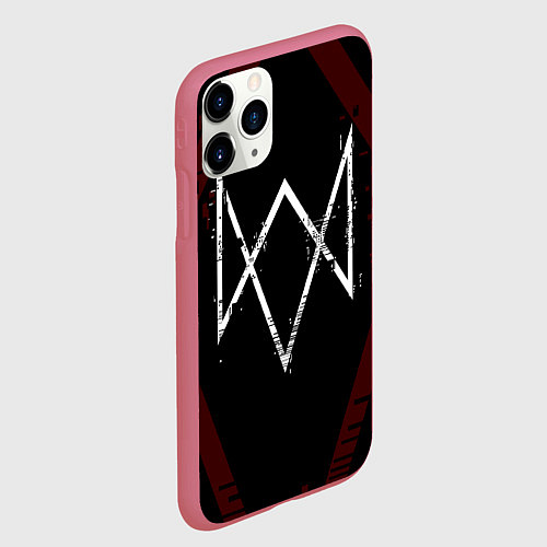 Чехол iPhone 11 Pro матовый WATCH DOGS LEGION / 3D-Малиновый – фото 2