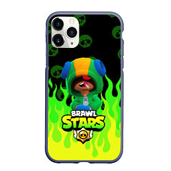 Чехол iPhone 11 Pro матовый Brawl Stars LEON, цвет: 3D-серый