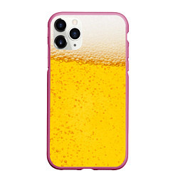 Чехол iPhone 11 Pro матовый Пиво, цвет: 3D-малиновый