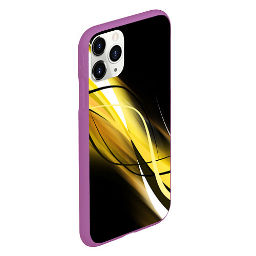 Чехол iPhone 11 Pro матовый GEOMETRY STRIPES / 3D-Фиолетовый – фото 2
