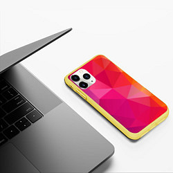Чехол iPhone 11 Pro матовый ПОЛИСКЕЙП, цвет: 3D-желтый — фото 2