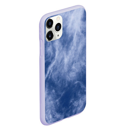 Чехол iPhone 11 Pro матовый Облака в небе / 3D-Светло-сиреневый – фото 2