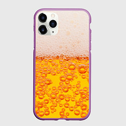 Чехол iPhone 11 Pro матовый ПИВО, цвет: 3D-фиолетовый