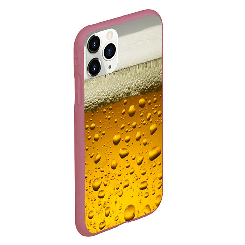 Чехол iPhone 11 Pro матовый ПИВО / 3D-Малиновый – фото 2