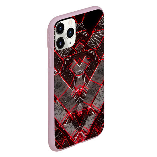 Чехол iPhone 11 Pro матовый Текстура / 3D-Розовый – фото 2