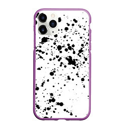 Чехол iPhone 11 Pro матовый Далматинец, цвет: 3D-фиолетовый