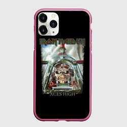 Чехол iPhone 11 Pro матовый Iron Maiden, цвет: 3D-малиновый