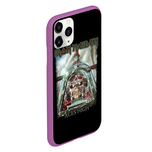 Чехол iPhone 11 Pro матовый Iron Maiden / 3D-Фиолетовый – фото 2