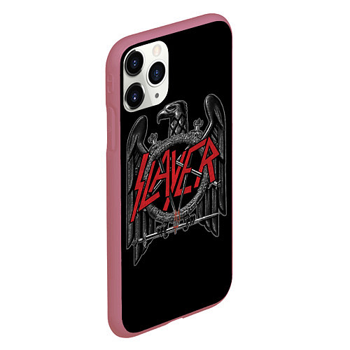 Чехол iPhone 11 Pro матовый Slayer / 3D-Малиновый – фото 2