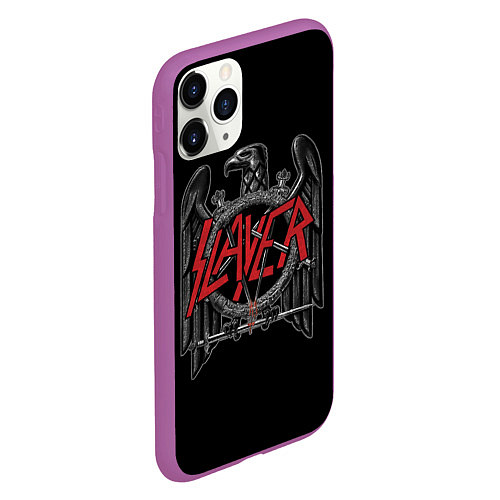 Чехол iPhone 11 Pro матовый Slayer / 3D-Фиолетовый – фото 2