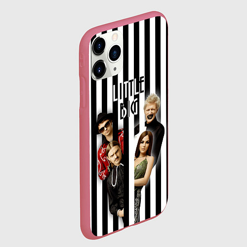 Чехол iPhone 11 Pro матовый Литтл Биг / 3D-Малиновый – фото 2