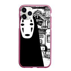 Чехол iPhone 11 Pro матовый No-Face Spirited Away Ghibli, цвет: 3D-малиновый