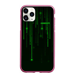 Чехол iPhone 11 Pro матовый Minecraft, цвет: 3D-малиновый