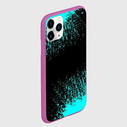 Чехол iPhone 11 Pro матовый Краска / 3D-Фиолетовый – фото 2