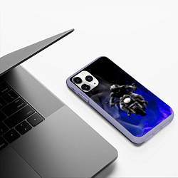 Чехол iPhone 11 Pro матовый МОТОЦИКЛЫ, цвет: 3D-светло-сиреневый — фото 2