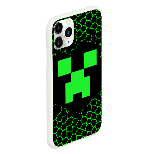 Чехол iPhone 11 Pro матовый Minecraft / 3D-Белый – фото 2