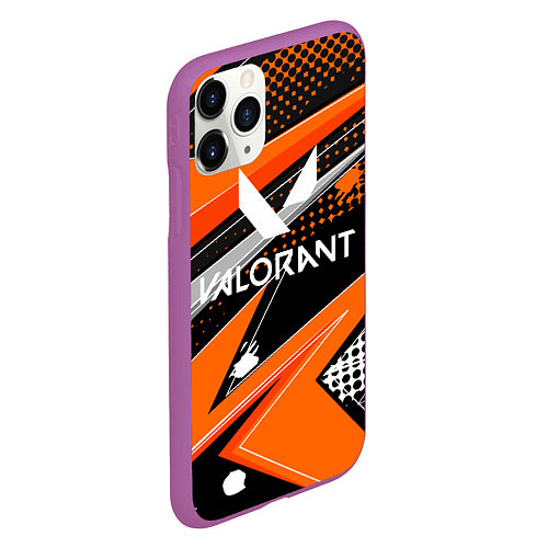 Чехол iPhone 11 Pro матовый Valorant / 3D-Фиолетовый – фото 2