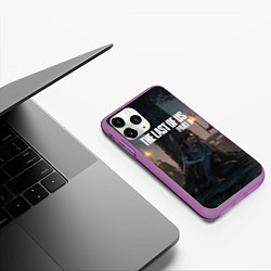 Чехол iPhone 11 Pro матовый The Last of Us part 2, цвет: 3D-фиолетовый — фото 2