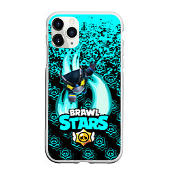 Чехол iPhone 11 Pro матовый Brawl stars mecha crow, цвет: 3D-белый