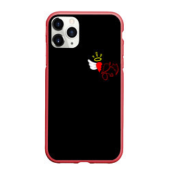Чехол iPhone 11 Pro матовый Добро и зло, Payton Moormeier, цвет: 3D-красный