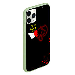 Чехол iPhone 11 Pro матовый Добро и зло, Payton Moormeier, цвет: 3D-салатовый — фото 2