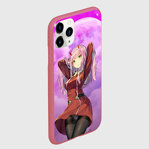 Чехол iPhone 11 Pro матовый Darling / 3D-Малиновый – фото 2