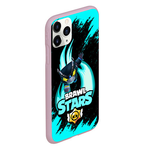 Чехол iPhone 11 Pro матовый Brawl stars mecha crow / 3D-Розовый – фото 2