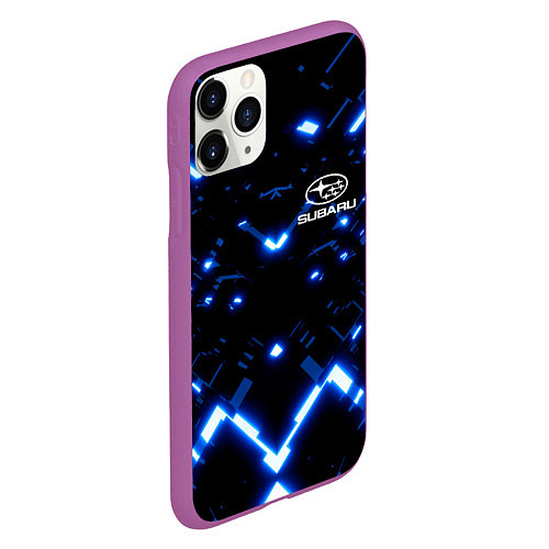 Чехол iPhone 11 Pro матовый SUBARU / 3D-Фиолетовый – фото 2