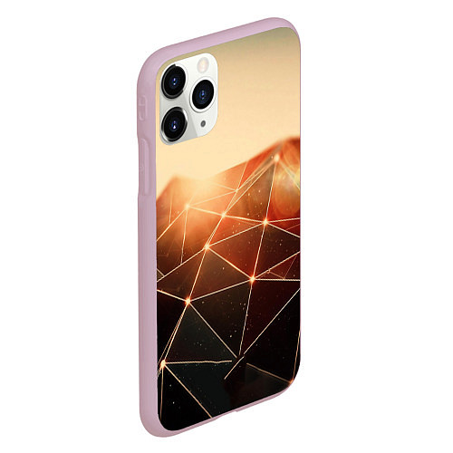 Чехол iPhone 11 Pro матовый ABSTRACT DIGITAL / 3D-Розовый – фото 2