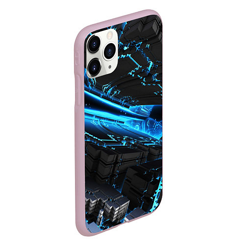 Чехол iPhone 11 Pro матовый DIGITAL ABSTRACT / 3D-Розовый – фото 2