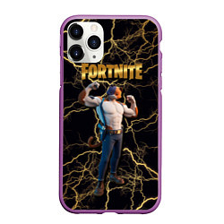 Чехол iPhone 11 Pro матовый Meowcles Fortnite 2, цвет: 3D-фиолетовый