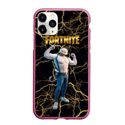 Чехол iPhone 11 Pro матовый Meowcles Fortnite 2, цвет: 3D-малиновый