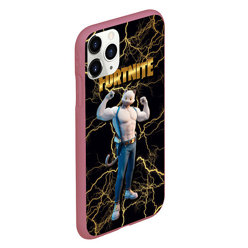 Чехол iPhone 11 Pro матовый Meowcles Fortnite 2 / 3D-Малиновый – фото 2