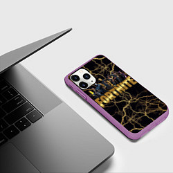 Чехол iPhone 11 Pro матовый Fortnite Chapter 2, цвет: 3D-фиолетовый — фото 2