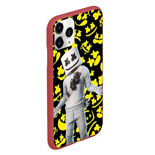 Чехол iPhone 11 Pro матовый FORTNITE x MARSHMELLO / 3D-Красный – фото 2