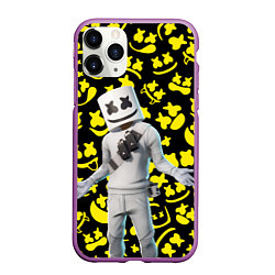 Чехол iPhone 11 Pro матовый FORTNITE x MARSHMELLO, цвет: 3D-фиолетовый