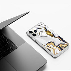 Чехол iPhone 11 Pro матовый Billie Eilish Gold, цвет: 3D-белый — фото 2