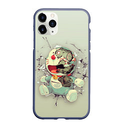 Чехол iPhone 11 Pro матовый Doraeman, цвет: 3D-серый