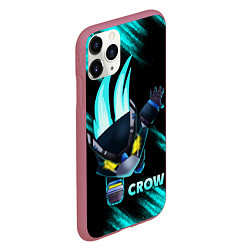 Чехол iPhone 11 Pro матовый Brawl Stars CROW, цвет: 3D-малиновый — фото 2