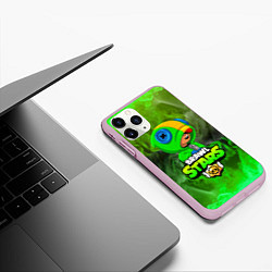 Чехол iPhone 11 Pro матовый BRAWL STARS, цвет: 3D-розовый — фото 2