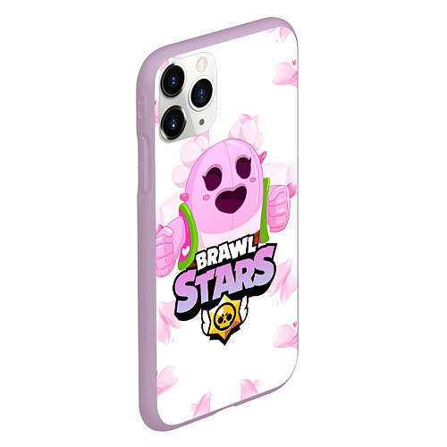 Чехол iPhone 11 Pro матовый Sakura Spike Brawl Stars / 3D-Сиреневый – фото 2